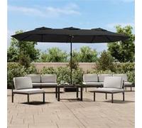 vidaXL Parasol double noir 449x265 cm