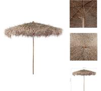 vidaXL Parasol en bambou avec toit en feuille de bananier 210 cm - Parasols & ombrelles