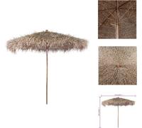 vidaXL Parasol en bambou avec toit en feuille de bananier 270 cm - Parasols & ombrelles