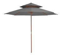 VIDAXL Parasol en bois - Anthracite