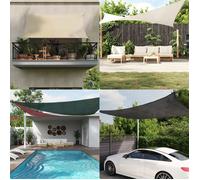 vidaXL Parasol en PEHD rectangulaire 2 x 4 m Beige