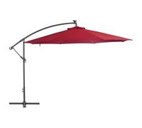 vidaXL Parasol en porte-à-faux avec mât en aluminium 350 cm Bordeaux