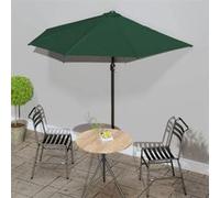vidaXL Parasol Extérieur Mât Aluminium 270x144 cm Vert Jardin Terrasse Patio 44588 Vert G
