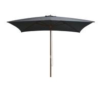 vidaXL Parasol avec mât en bois 200x300 cm Anthracite