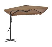 vidaXL Parasol extérieur taupe 250 x 250 cm