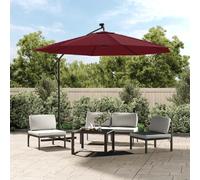 VidaXL - Parasol LED porte-à-faux 300 cm Rouge