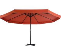 vidaXL Parasol mât aluminium 500 cm rouge terre cuite