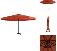 vidaXL Parasol Mât en aluminium 500 cm Terracota-Rouge - Parasols & Protection solaire