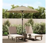 vidaXL Parasol avec mât en aluminium 270 cm Taupe