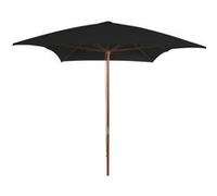 vidaXL Parasol met houten paal 200x300 cm zwart313760 Noir G