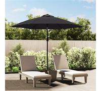 vidaXL Parasol avec mât métallique 300 cm noir