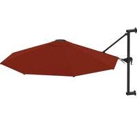 vidaXL Parasol mural avec mât métallique 300 cm Terracota