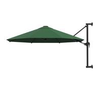 vidaXL Parasol à montage mural avec mât métallique 300 cm Vert
