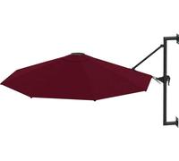 vidaXL Parasol mural avec mât métallique 300cm rouge bourgogne
