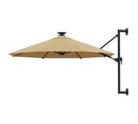 vidaXL Parasol mural de jardin 312525 – Pare-soleil extérieur avec LED