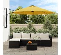 vidaXL Parasol mural jaune 290 cm 362892