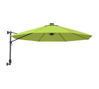 vidaXL Parasol mural vert pomme 290 cm
