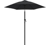 vidaXL Parasol noir 200 x 224 cm aluminium