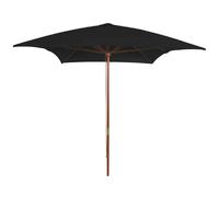 VIDAXL Parasol Noir 200x300 cm