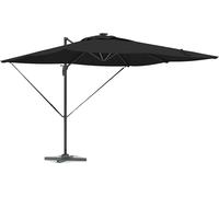 vidaXL Parasol noir 286 x 284 x 270 cm Aluminium et polyester