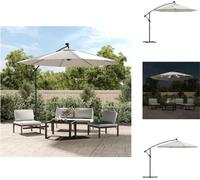 vidaXL Parasol Parapluie avec éclairage LED 300 cm Mât métallique - Parasols & Ecrans solaires