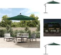vidaXL Parasol Parapluie avec éclairage LED 300 cm Mât métallique - Parasols & Ecrans solaires