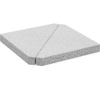 Vidaxl Parasol -Plaques de football 2 pcs. triangulaires 14 kg gris granit