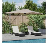 vidaXL Parasol Roma 286 x 284 x 270 cm Aluminium et polyester Taupe