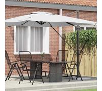 vidaXL Parasol Roma Beige 286 x 284 x 265 cm Aluminium et polyester