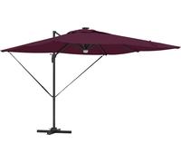 vidaXL Parasol Roma Rouge 286 x 284 x 270 cm Aluminium et Polyester