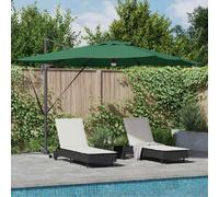 vidaXL Parasol Roma – Aluminium et polyester – 286 x 284 x 270 cm – Vert