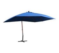 vidaXL Parasol Suspendu avec Mât en Bois, Pare-soleil de Patio, Abri de Soleil, Parasol de Plage Jardin Balcon Terrasse 47123 Bleu G
