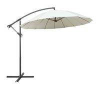 vidaXL Parapluie blanc 3 m Mât en aluminium