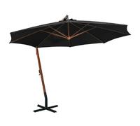 vidaXL Parasol suspendu - Bois & Noir