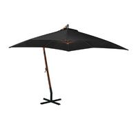 vidaXL Parasol Suspendu Noir Bois