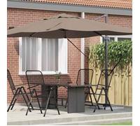 vidaXL Parasol Taupe 351 x 250 x 260 cm Polyester et Aluminium 42003346