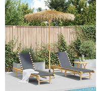 vidaXL Parasol Tiki avec toit en feuille de bananier 180 cm bambou