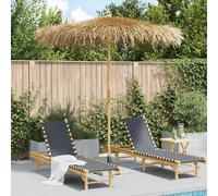 vidaXL Parasol Tiki avec toile en feuille de bananier 240 cm en bambou