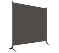 vidaXL Paravent 1 Panneau, 175x180 cm, Tissu Polyester & Structure en Fer, Anthracite, Écran de Confidentialité Pliable, Cloison Mobile, Chambre & Bureau, Décoration Maison