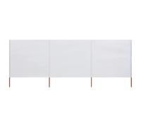 vidaXL Tissu de protection contre le vent en 3 parties 400 x 160 cm blanc sable