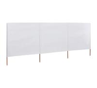 vidaXL Paravent 3 Panneaux Blanc