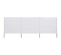 Windscherm 3-panelen 400x80 cm stof zandwit47140