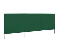 vidaXL Paravent 3 panneaux Tissu 400 x 120 cm Vert 44540