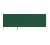 vidaXL Paravent 3 panneaux en tissu 400 x 80 cm vert