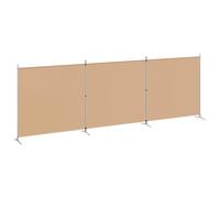 vidaXL Paravent 4 Panneaux Beige 525 x 180 cm Tissu, Séparateur Moderne pour Salon, écran décoratif, partition rectangulaire Pliable, Flexible et Pratique