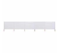 vidaXL Paravent 5 panneaux 600x160 cm - Blanc sable