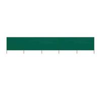 vidaXL Paravent 5 Panneaux Ecran de Plage Anti-Vent Abri de Plage Pare-Vue Coupe-Vent Camping Jardin Pliable Extérieur Tissu 600x120 cm Vert