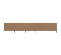 vidaXL Paravent 5 panneaux Tissu 600 x 160 cm Taupe 47169