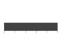 vidaXL Tissu brise-vent 5 pièces 600 x 80 cm Anthracite