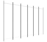 vidaXL Paravent 6 Panneaux, 300x200 cm, Polyester & Structure en Fer, Blanc, Écran de Confidentialité Pliable, Cloison Mobile, Chambre & Bureau, Décoration Maison